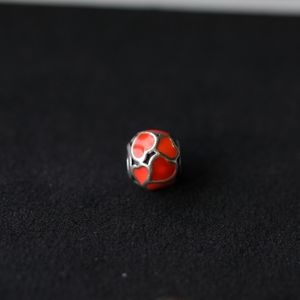 Pandora Red Hearts silver charm